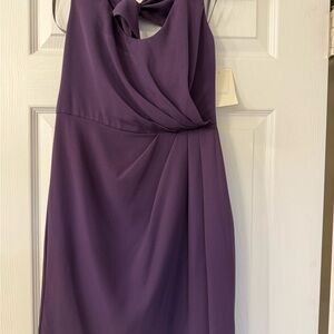 Vera Wang Deep Purple Backless Dress
